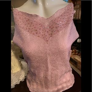 Pink sequence top. Nwot